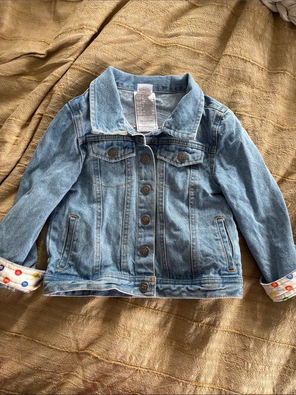 M&M'S Light Blue Denim Jacket with Colorful M&M Cuff Detail